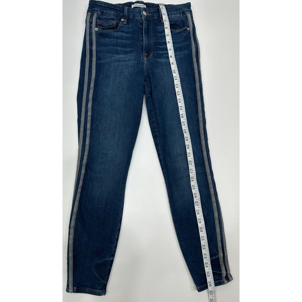 Good American Good Legs Skinny Jeans Size 4 Side Stripe Detail - Picture 8 of 8